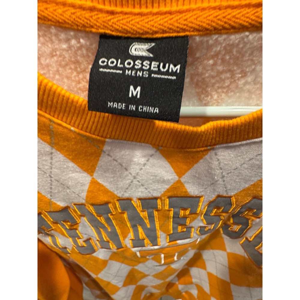 Colosseum Tennessee Volunteers Argyle Sweatshirt Women's Medium Orange Gray - Picture 2 of 4